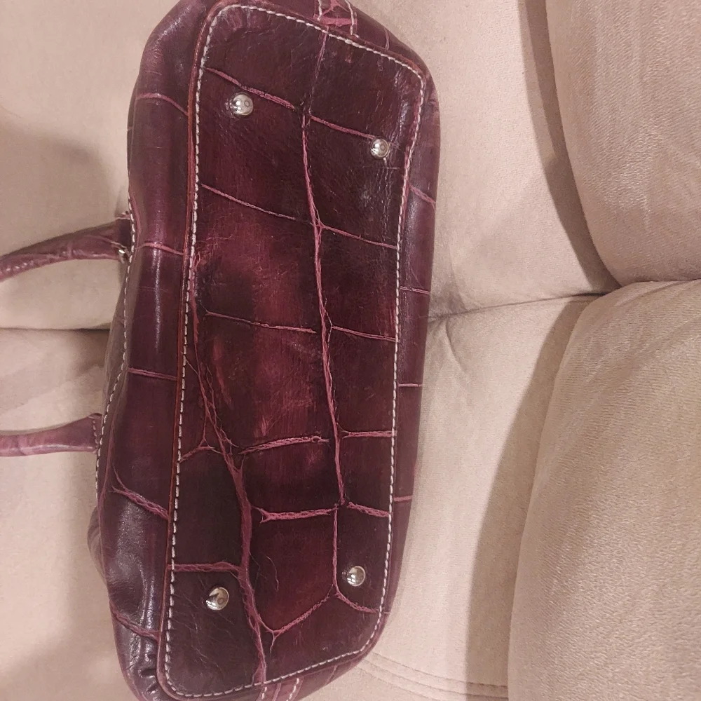 Dooney & Burke burgundy handbag - Picture 4 of 4